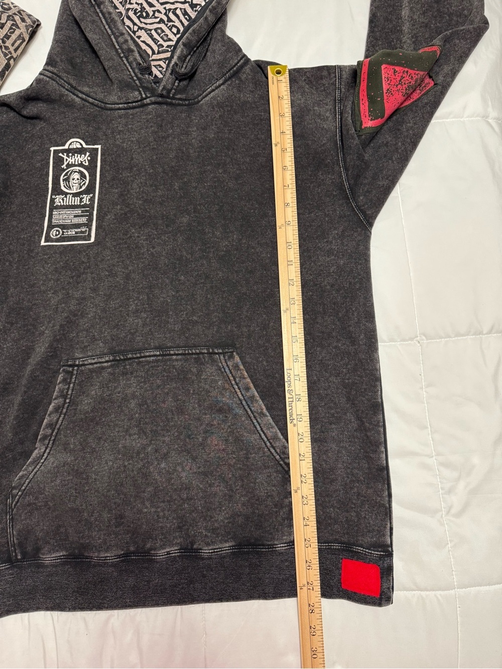 Dime “Killing it”Men's Dark Gray Hooded Sweatshirt - Picture 7 of 8